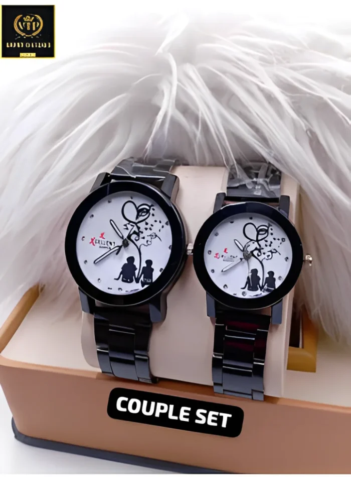 2Pcs Love couple lovers Couple Wrist Watch