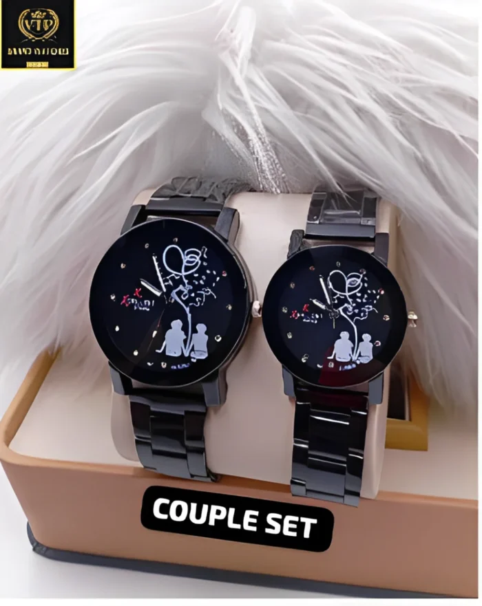 2Pcs Love couple lovers Couple Wrist Watch