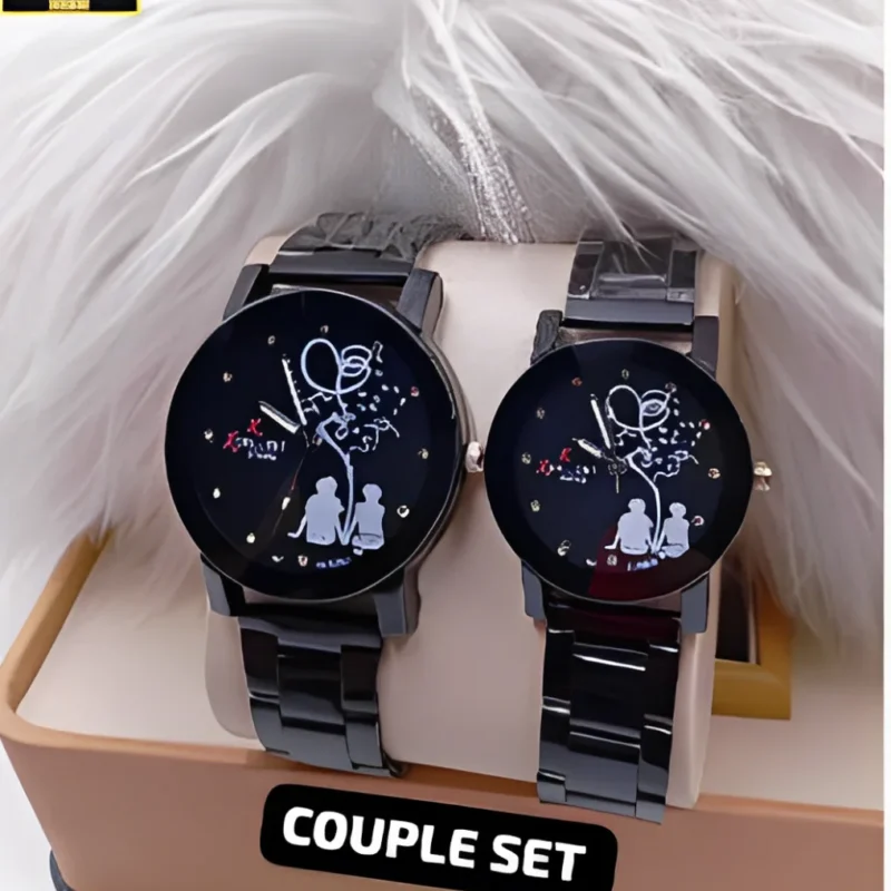 2Pcs Love couple lovers Couple Wrist Watch