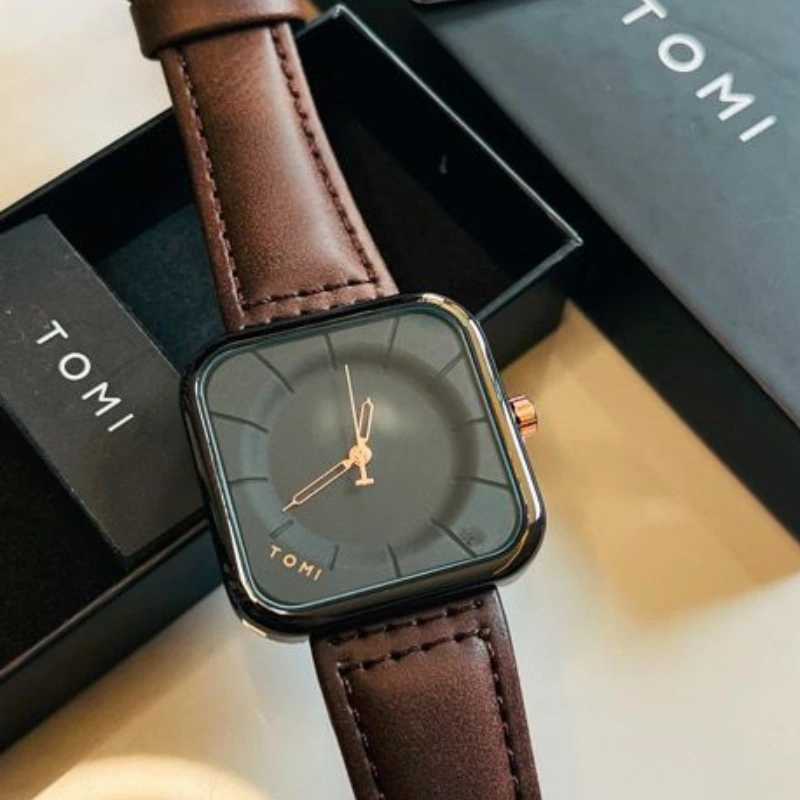 Tomi Coffee Black Square Dial