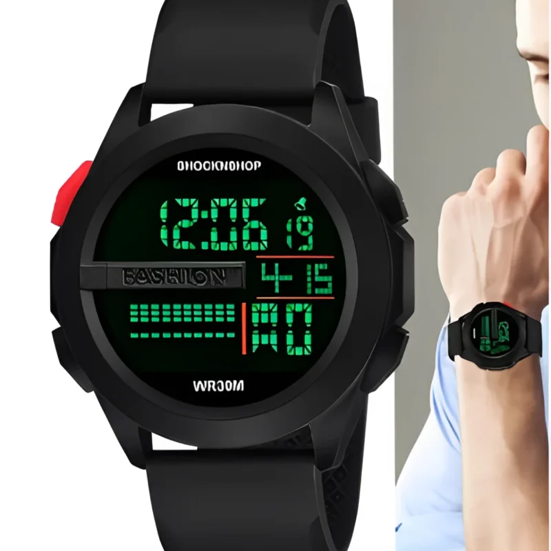 Digital High Quality LED Wrist Sports Watch With Rubber Strap