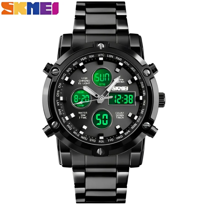 Sports Fashion Quartz Dual Display Waterproof Watch For Men